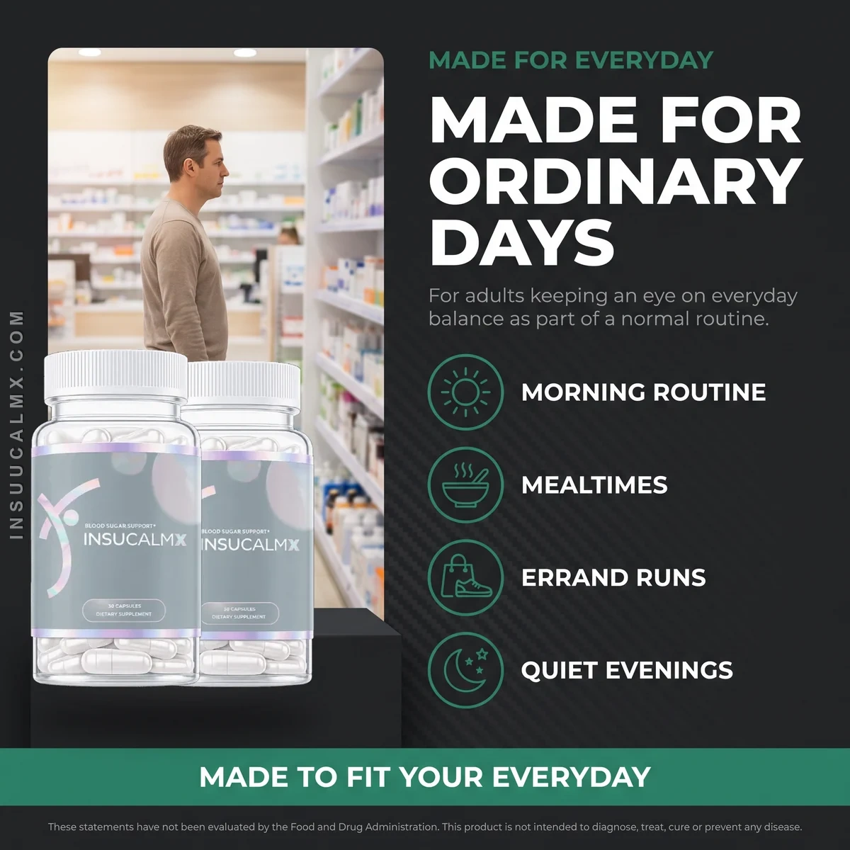 Who InsuCalmX is for: adults who want a simple daily habit supporting healthy glucose metabolism